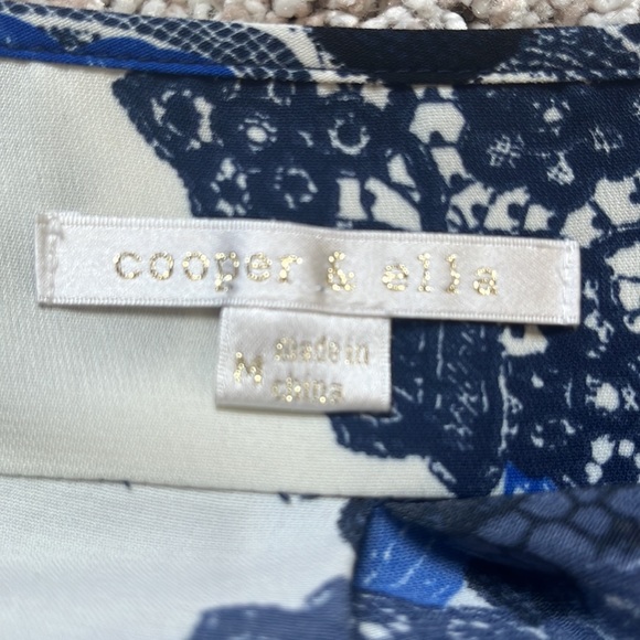 Cooper and Ella blue patterned long sleeve blouse - Picture 3 of 3